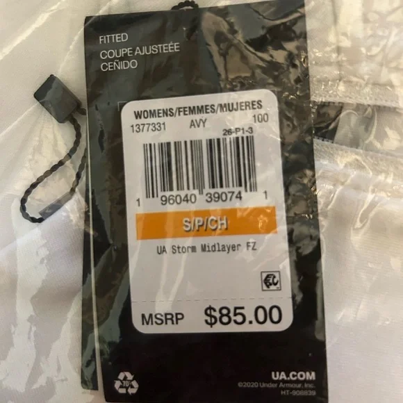 Under Armour White Zip Jacket NWT - Picture 3 of 3